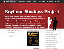 Tablet Screenshot of boyhoodshadowsproject.com